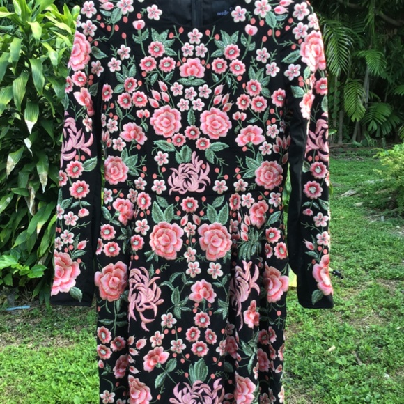 Vintage needle &thread embroidered Dress with under slip - Picture 11 of 12